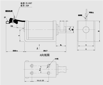 Linear Pull Solenoid, O shape Open frame solenoid SDC-0630L Dimension pic