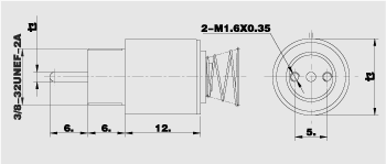 Linear Push Solenoid, Tubular solenoid SDT-1313S Dimension pic