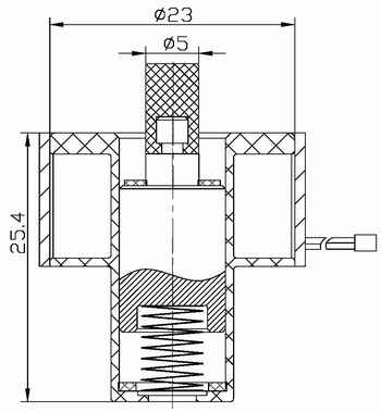 Linear Pull Solenoid, O shape Open frame solenoid SDO-1564L Dimension pic