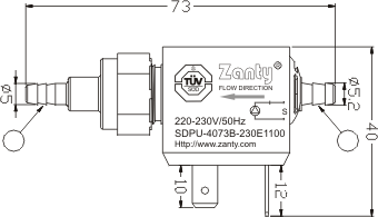 Solenoid Valve, T type SDF-0626L Drawing